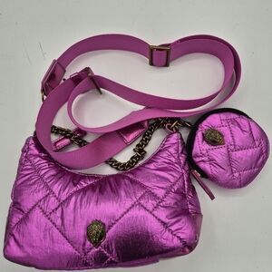 Kurt Geiger Metallic Hot Pink Crossbody Bag.  NWOT